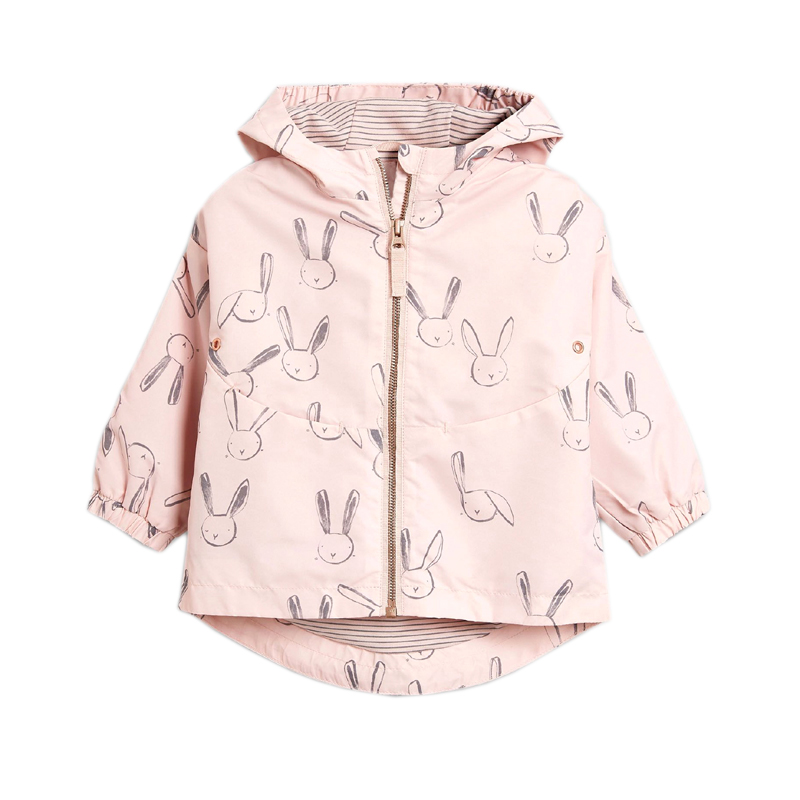 女童外套洋气薄夹克春装儿童防风服3-6岁宝宝兔子连帽拉链衫2风衣 - 图3
