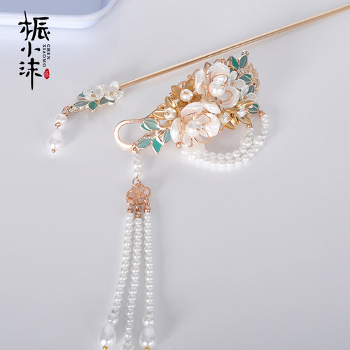 桭小沫洛城束发扣diy手工头饰自制材料包发簪流苏古风汉服自制 - 图2