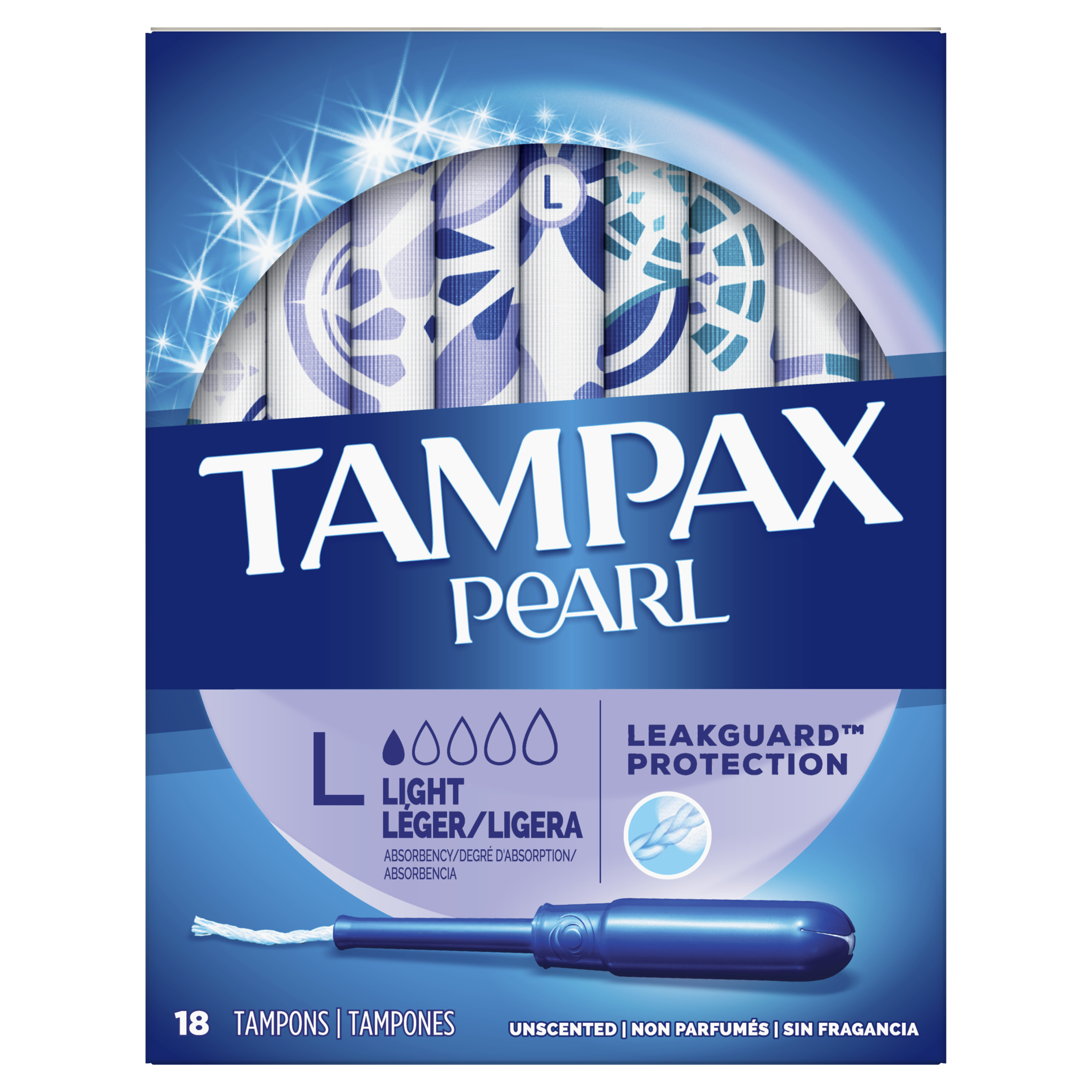 现货~TAMPAX丹碧丝Pearl长导管珍珠塑料卫生棉条18/36/50支小号L - 图3