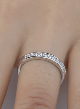 纯银求婚韩版时尚风钻石戒指