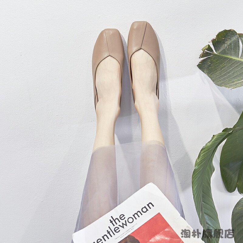 夏款百搭豆豆奶奶仙女学生网红单鞋 淘朴单鞋