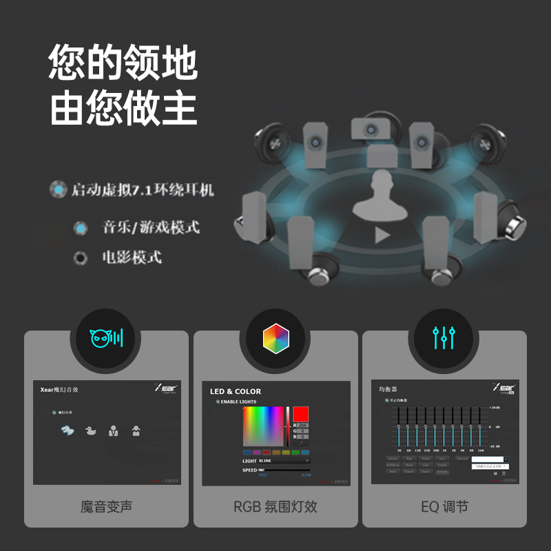 HECATE漫步者GS04外置usb耳机声卡台式电脑笔记本直播游戏专用新 - 图3