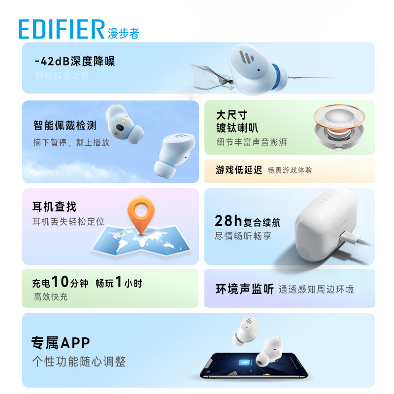  漫步者蓝牙耳机