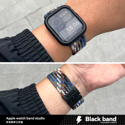 适用于s10苹果手表ultra3编织s11伞扣s7表带s8/s9壳iwatch/se2 - 图0