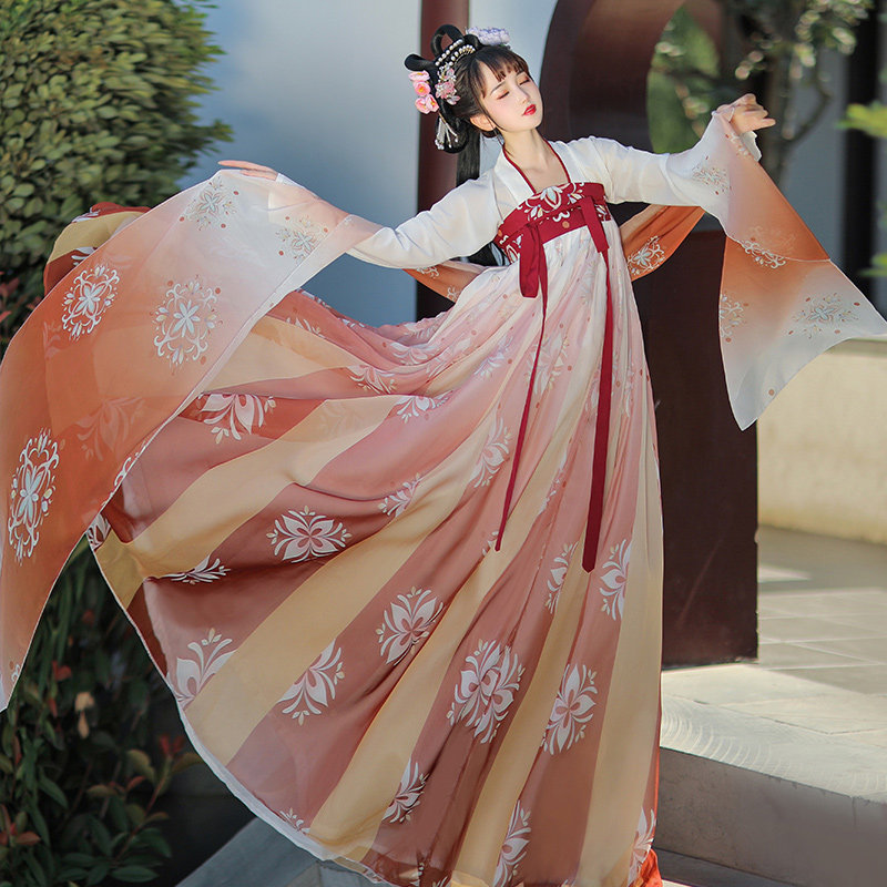 千韵岗殿前欢秋冬正品原创白菜汉服 千韵岗汉服