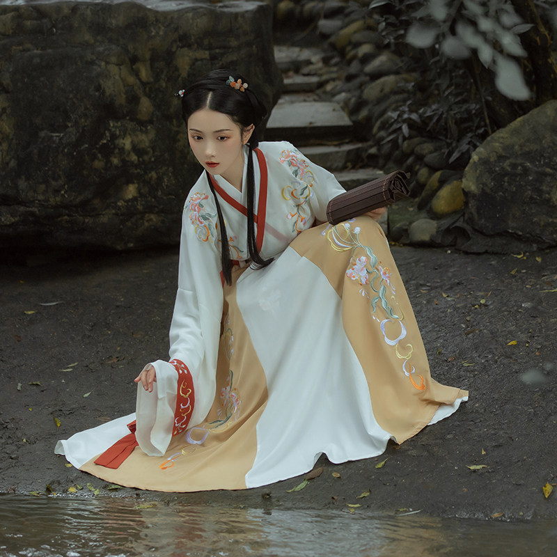 笑寒千韵岗原创秋季中国风晋制汉服 千韵岗汉服