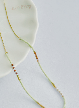 天然石串珠项链女夏天2025新款