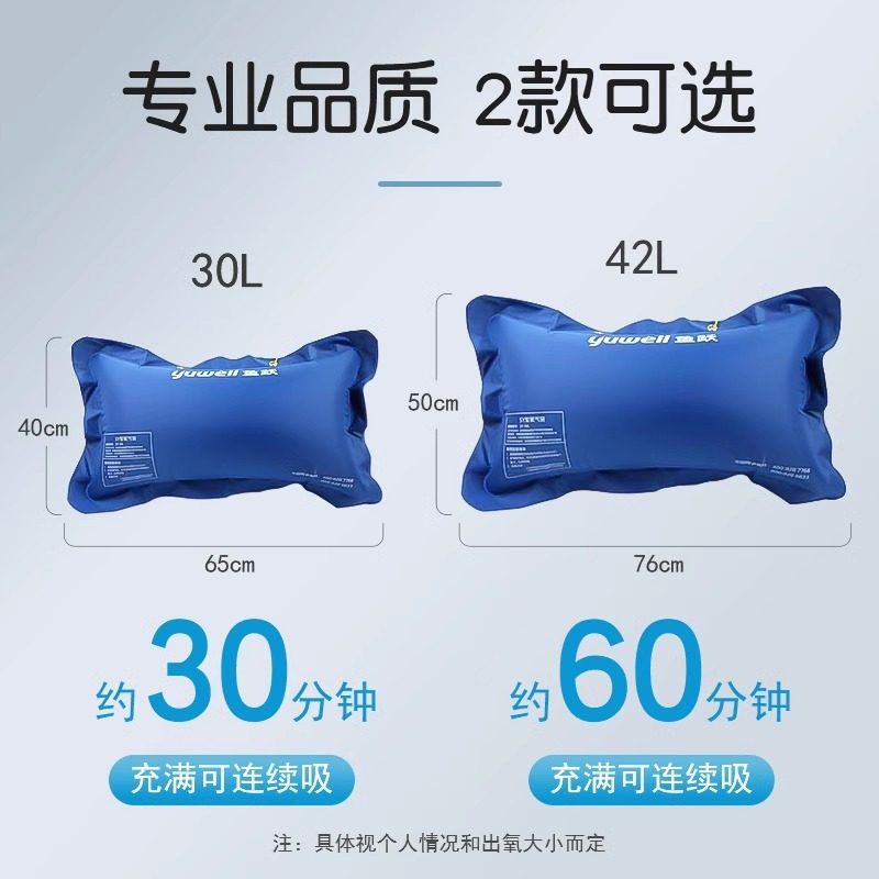 鱼跃氧气袋便携式医用30L42L吸氧孕妇老人高原缺氧急救氧气包枕头,淘宝优惠券,粉丝福利购,淘宝优惠卷