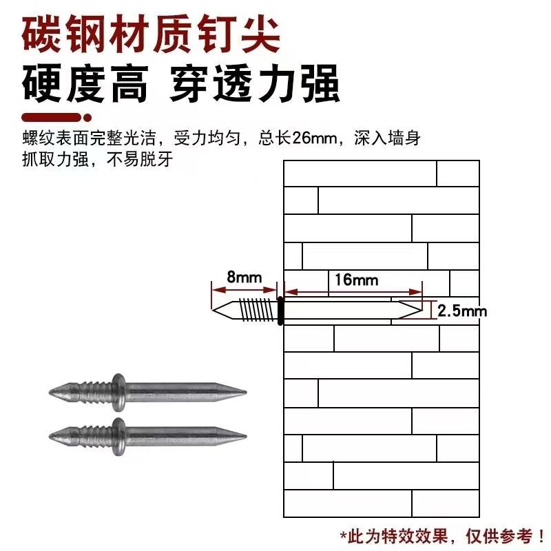 双向无痕钉羊角钉实木踢脚线反扣双头双向贴脚线木工两头牛角钉子 - 图2