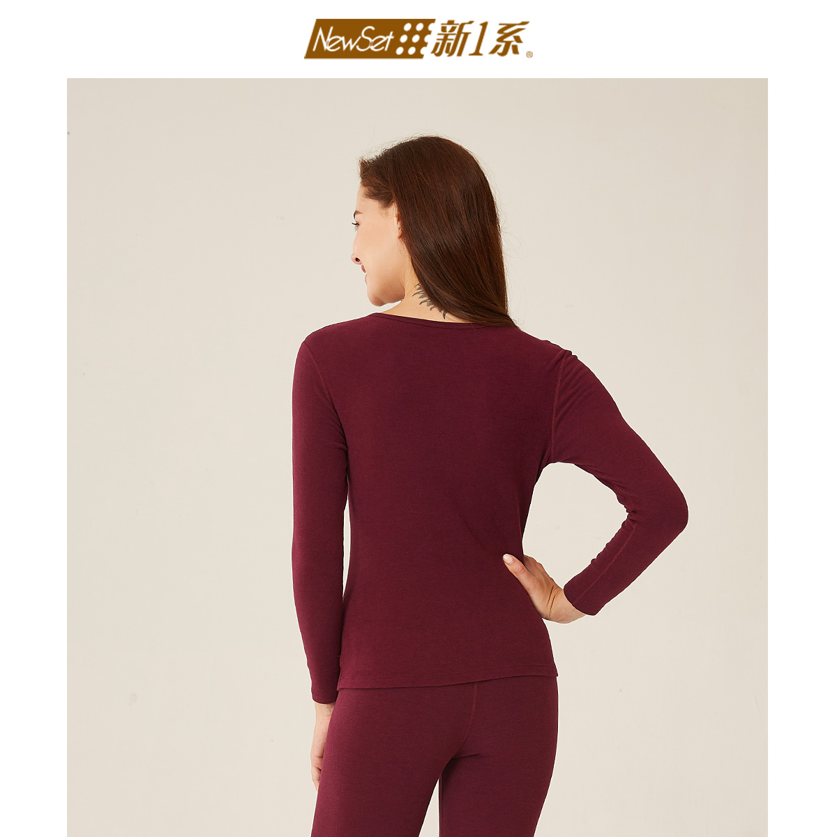 新一系X7i肌肤绒保暖内衣女士加绒加厚打底蕾丝领秋衣秋裤套装女