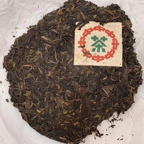 紫天号 青饼 1998年普洱茶生茶 云南七子饼 八八青绿印古树老树茶 - 图0