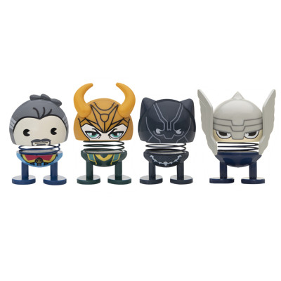 天狐创意正版复仇者联盟4弹簧小人摆件雷神洛基奇异博士黑豹公仔 虎窝淘