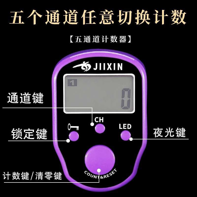 智能迷你计数器手动手指按戒指型夜光电子数显数数点数记数器 - 图2