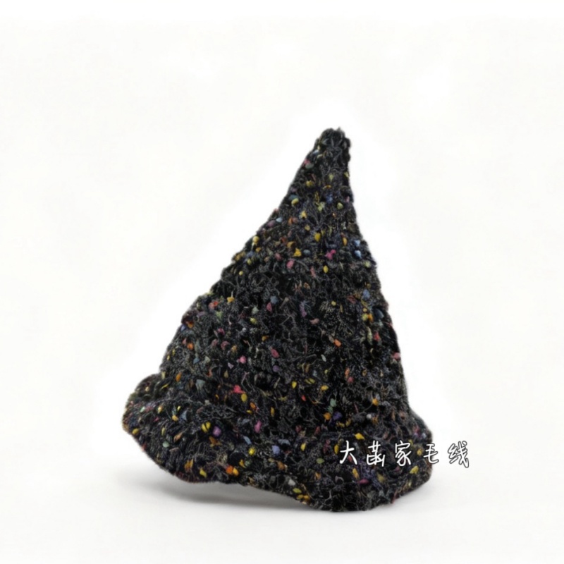 钩针编织帽子 红书同款精灵帽尖尖奶嘴帽毛线DIY自制儿童成人礼物 - 图3