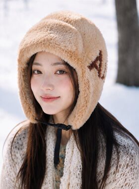冬季保暖帽滑雪毛绒飞行帽防寒护耳骑行雷锋帽防风甜美可爱韩国潮