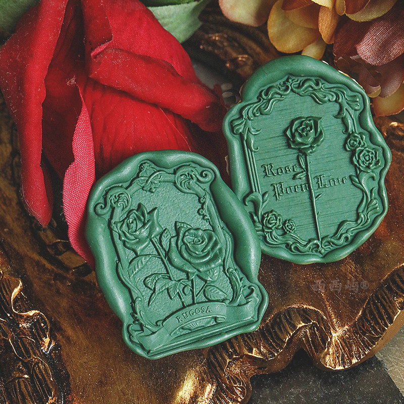 Xixiyu fire paint rose print style seal retro