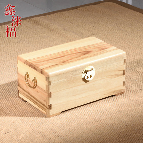 整板独板樟木箱子字画箱全香樟木储物箱婚嫁箱字画箱全实木箱带锁 - 图3