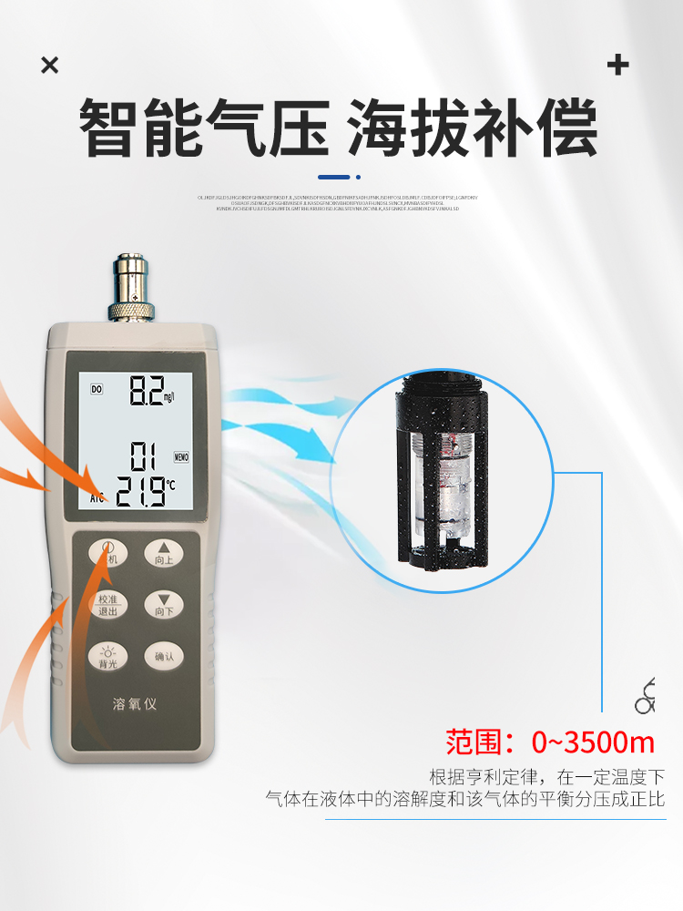 测定仪氨氮氧溶氧检测仪溶氧仪质污水沃雨溶解氧水产养殖便携式含