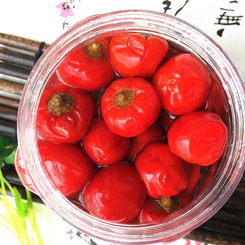 贵州泡椒辣椒红灯笼椒泡椒辣椒珠子椒圆椒酸泡泡椒牛蛙田鸡酸辣椒_虎窝淘