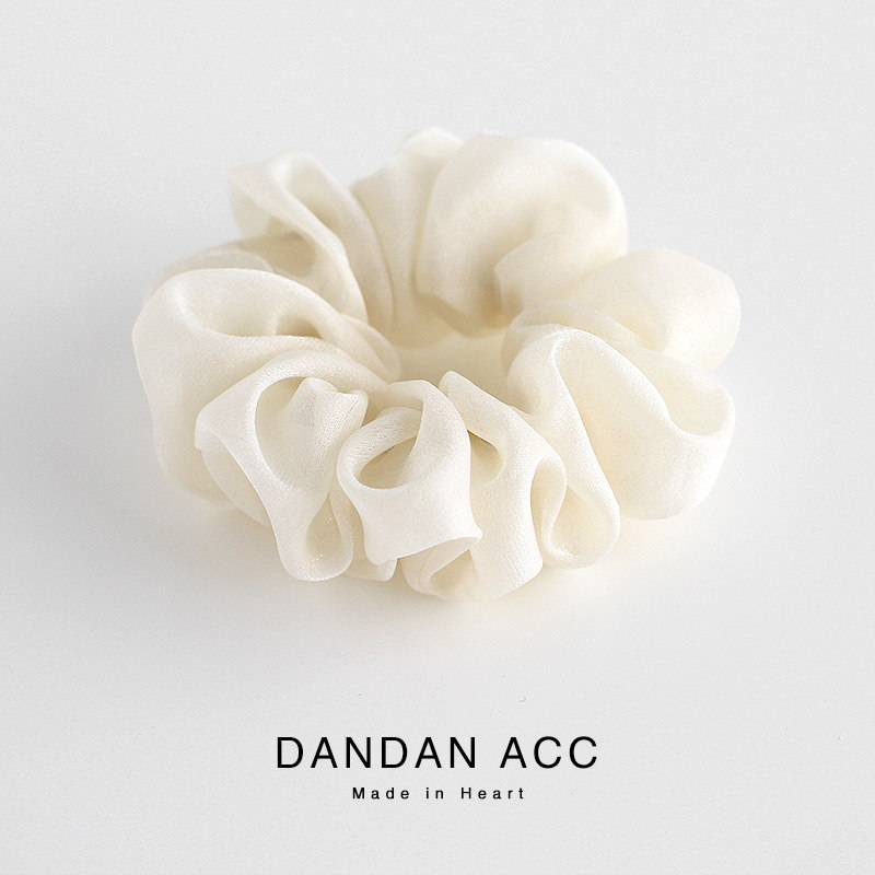 清爽甜美珠光纱大肠发圈头绳女夏季2025新款头花头饰发饰扎头发绳,淘宝优惠券,粉丝福利购,淘宝优惠卷