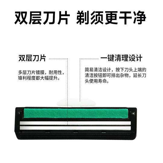 吉列威锋双层刀片男士剃须刀吉利胡须刀老式手动刮胡刀刀头刮脸刀