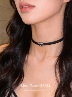 欧美暗黑风皮革颈链时尚配饰女