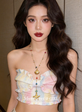 海边度假风海星贝壳项链女