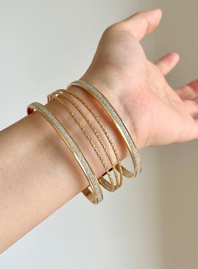 欧美夸张多层宽边手镯