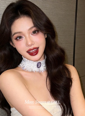 法式复古白色蕾丝花边颈带