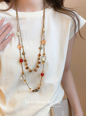 新中式民族风挂脖长款项链