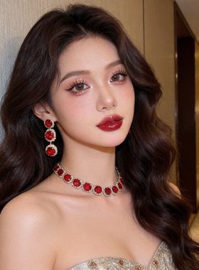 「红红火火」新年红钻项链