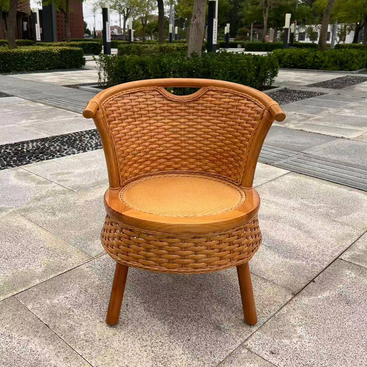 阳台椅子阳台椅子藤编靠背椅藤椅餐椅单人圆凳子小椅子阳台椅子,淘宝优惠券,粉丝福利购,淘宝优惠卷