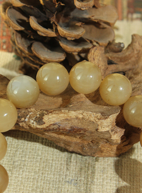 手串串珠圆珠和田玉白润