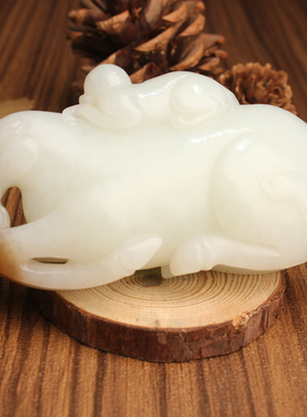 新疆和田玉糖白把件白度好