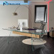 Tempered glass customized coffee table desktop super white