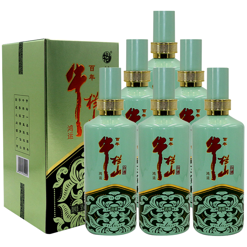 百年北京牛栏山白酒 鸿运清雅50度 浓香型500ml*6瓶整箱装