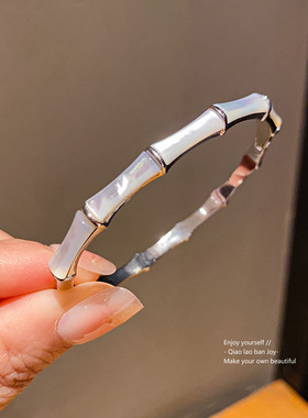 新中式竹子贝母手镯轻奢高级感