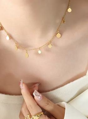 不易掉色金属绿松石项链吊坠