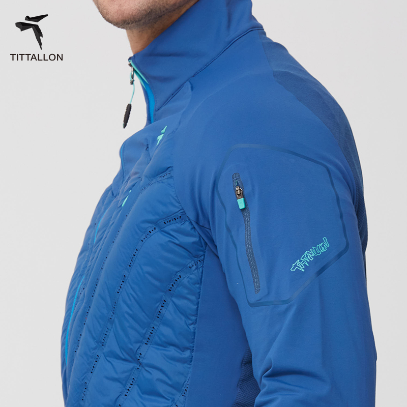 Tittallon体拓男式轻薄羽绒服短款 秋冬户外滑雪运动保暖中层外套