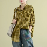 Хлопковая рубашка, осенний лонгслив для отдыха, осенняя, в корейском стиле