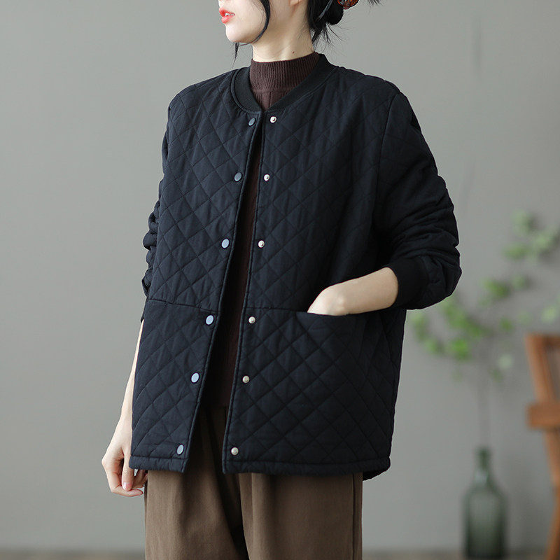 dza复古2021年新款秋冬保暖棉袄 dza棉衣/棉服