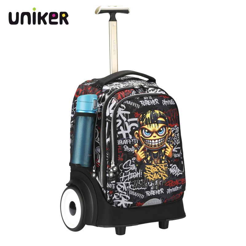 UNIKER可爬楼静音大轮拉杆书包35升大容量初高中生小学男女拉杆包 - 图2