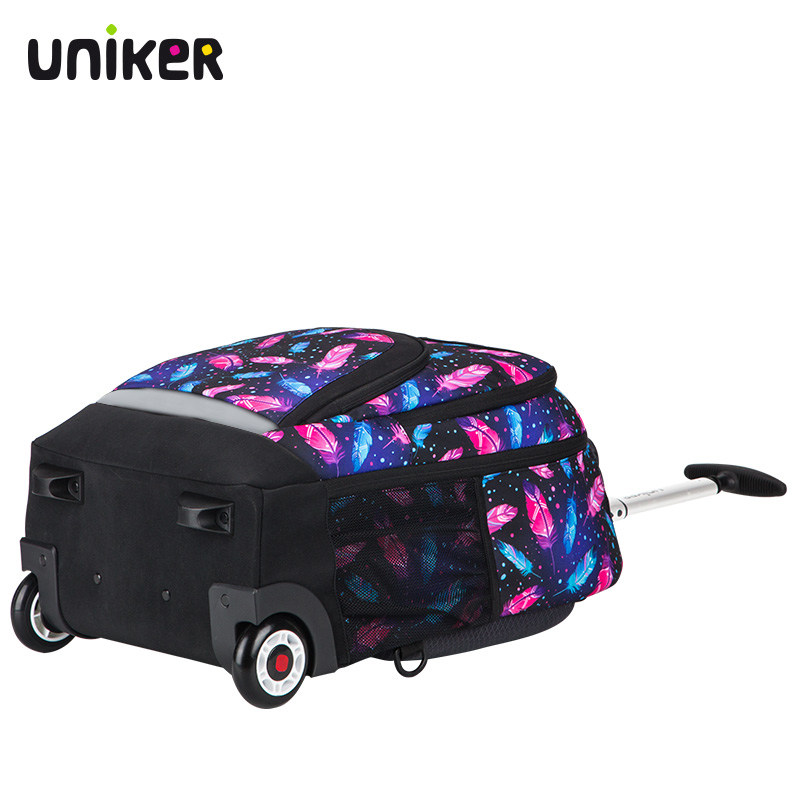 uniker轻便小学3-6年拉杆书包女 uniker阳盟旅行袋