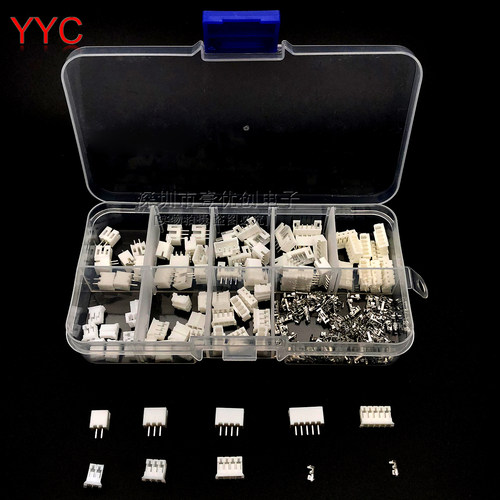 230pcs 40套 PH2.0 2P 3P 4P 5pin 2.0MM直针/胶壳/端子JST连接器 - 图1