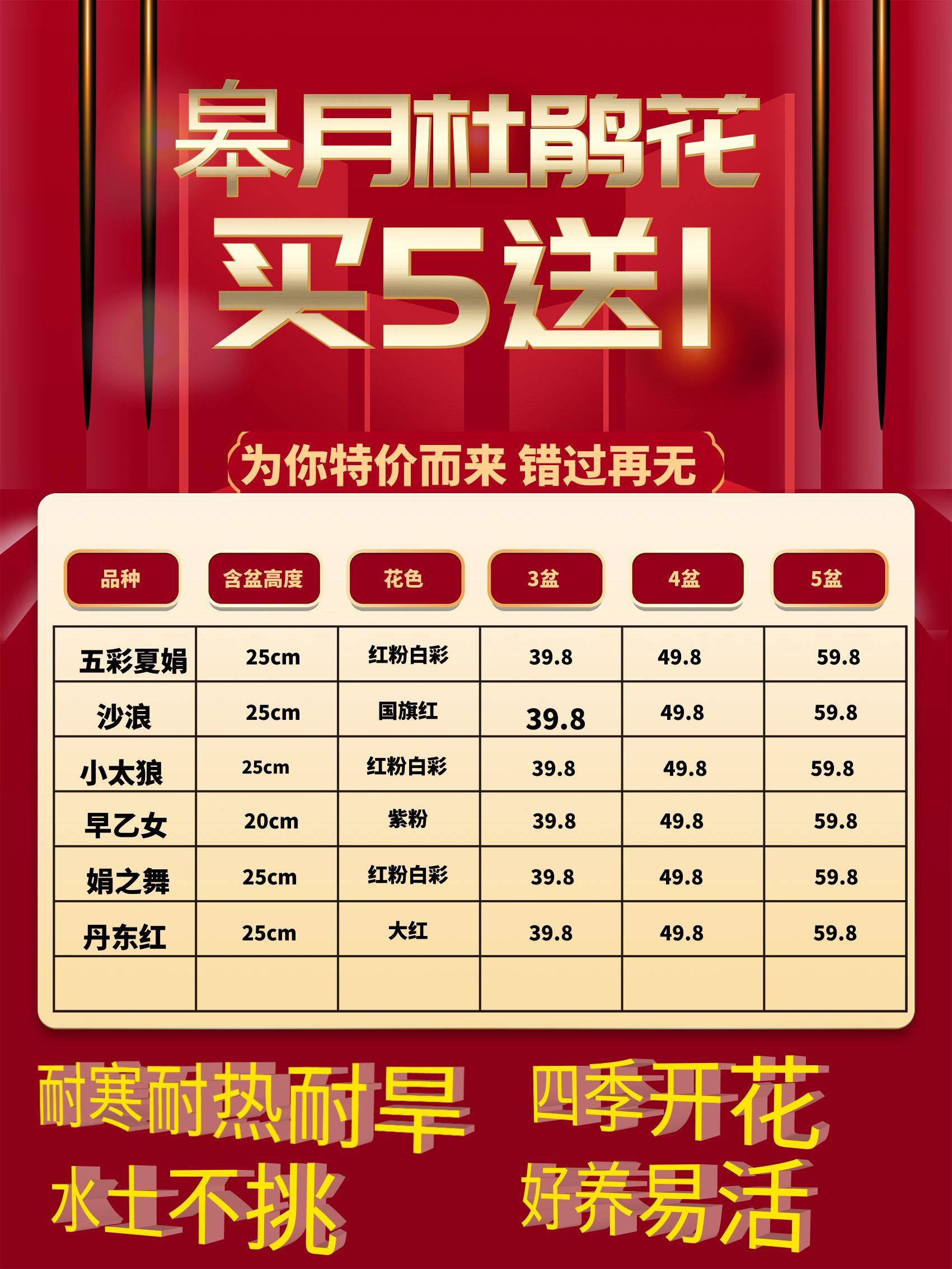 皋月杜鹃花耐寒耐热盆栽娟之舞一树多色耐旱四季开花植物好活桌面,淘宝优惠券,粉丝福利购,淘宝优惠卷