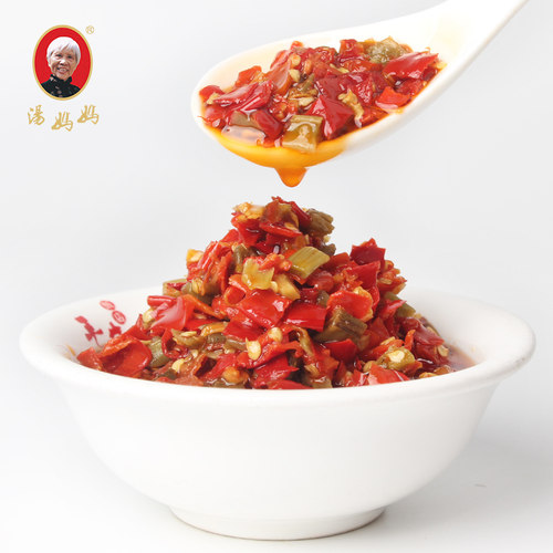 毛家饭店辣椒酱湖南贡菜脆椒蒜蓉剁椒辣椒酱下饭菜特产拌饭酱428g - 图3