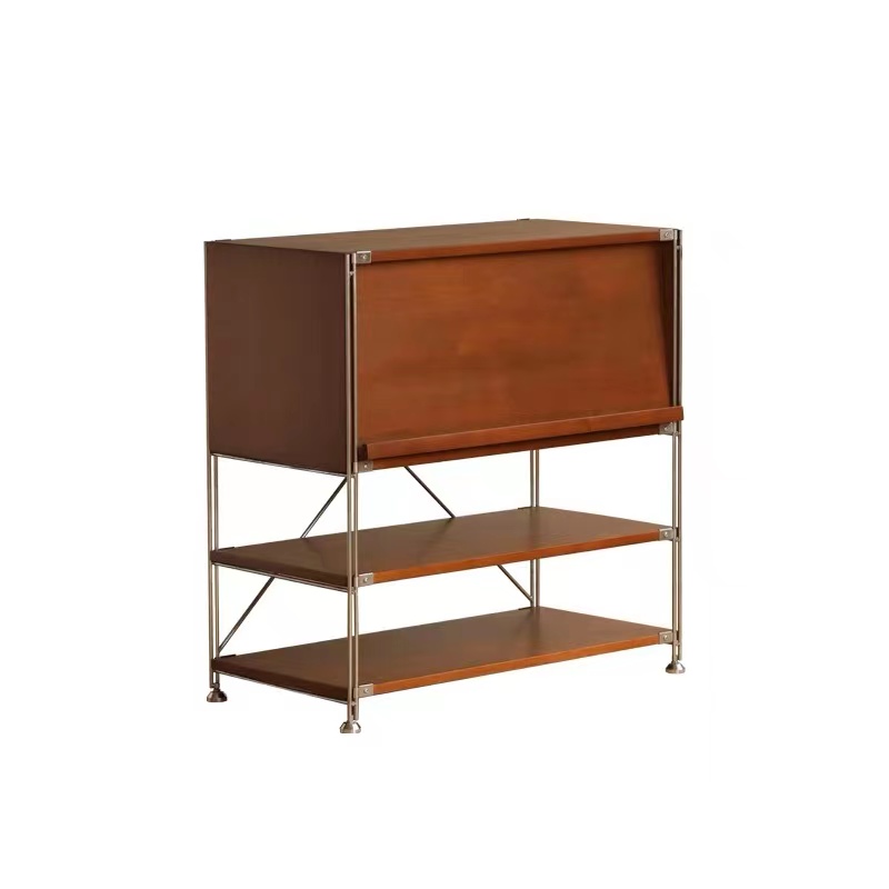 Second-hand solid wood magazine cabinet storage rack bookcase