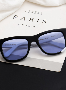 韩国小众百搭时尚墨镜男女板材框偏光镜片太阳眼镜防紫外线方圆脸