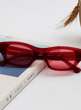 出口日本尾货 INS时髦时尚个性窄框小框太阳镜女AMBUSH墨镜方圆脸