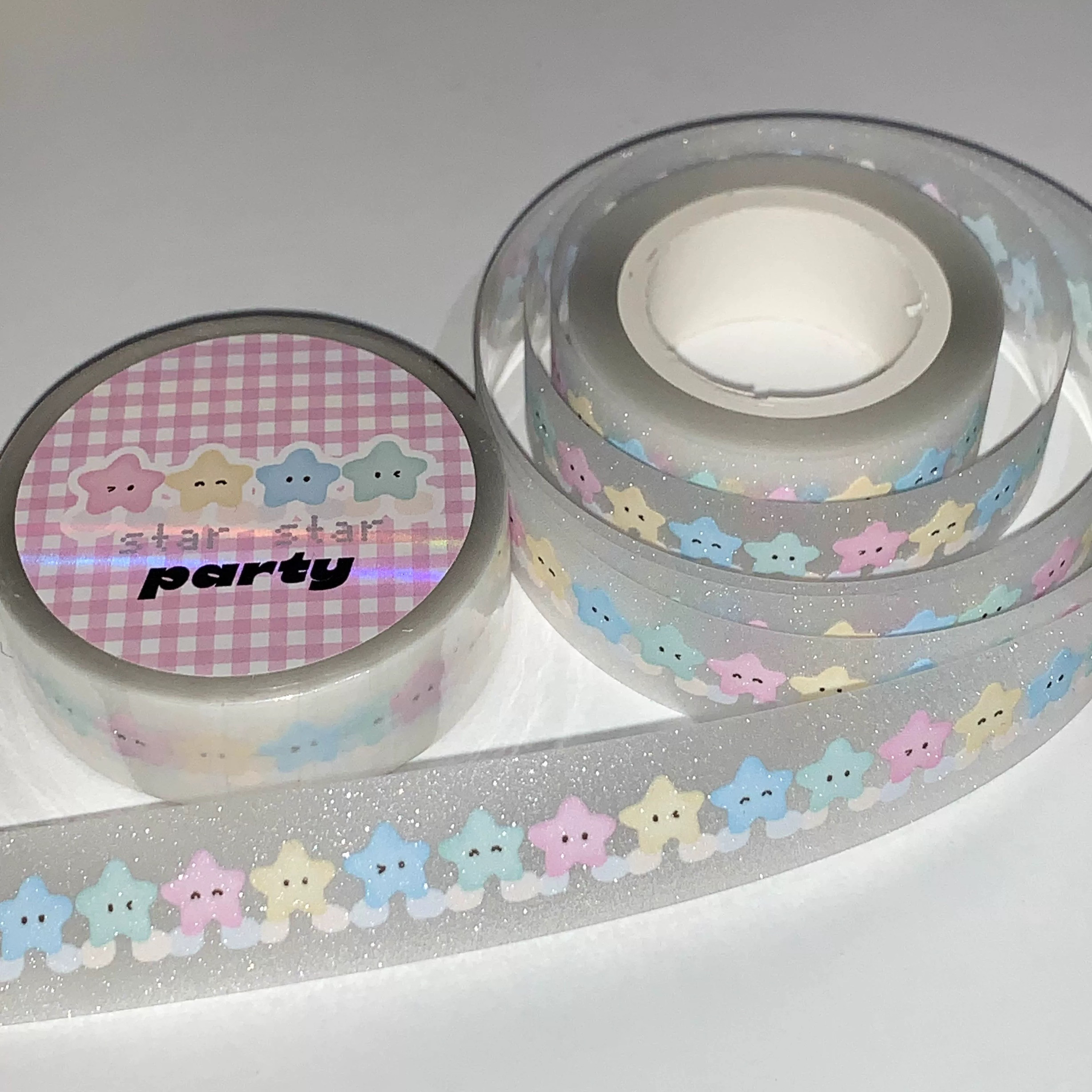 栗栗斯分装｜盐系星星派对四叶草和纸胶带雪花雪人闪砂手帐装饰,淘宝优惠券,粉丝福利购,淘宝优惠卷